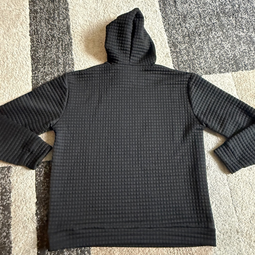 Coofandy Vogue Charcoal Quilted Men's Hoodie - XL - Picture 2 of 5